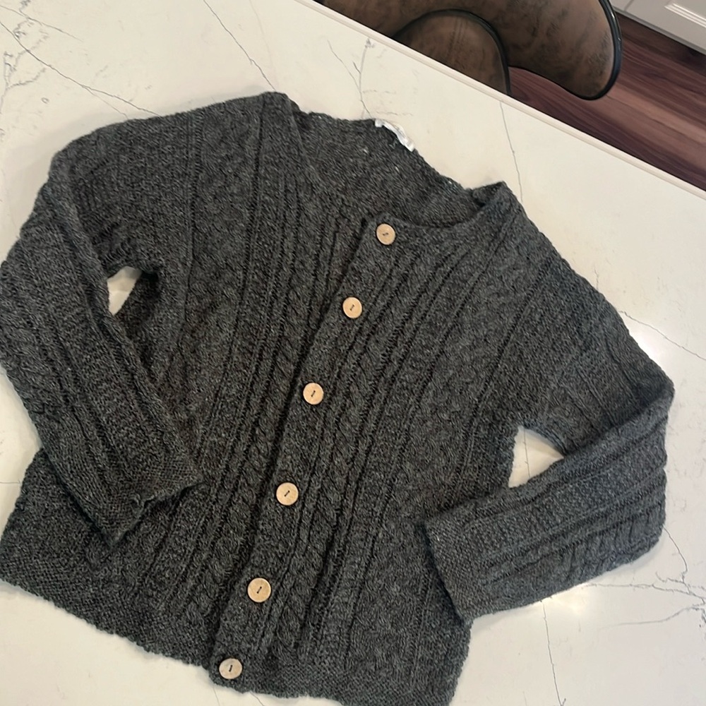 Celtic & Co. Gray Wool Cardigan